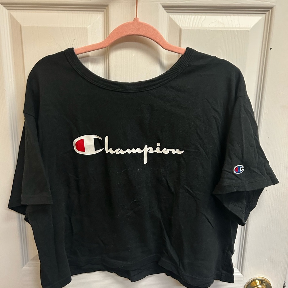 Champion Black Graphic Tee